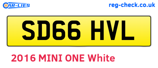 SD66HVL are the vehicle registration plates.