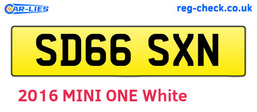 SD66SXN are the vehicle registration plates.