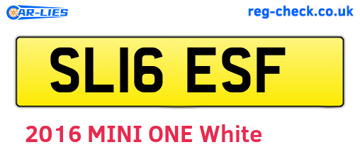 SL16ESF are the vehicle registration plates.