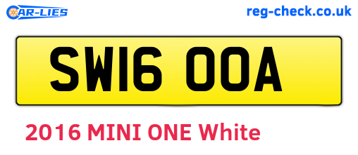 SW16OOA are the vehicle registration plates.