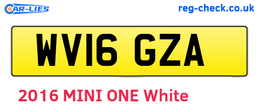 WV16GZA are the vehicle registration plates.