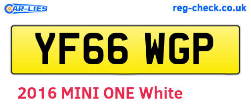 YF66WGP are the vehicle registration plates.