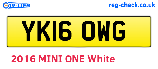 YK16OWG are the vehicle registration plates.