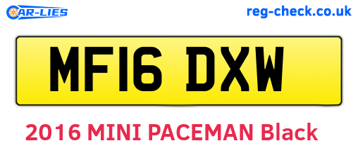 MF16DXW are the vehicle registration plates.