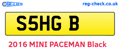 S5HGB are the vehicle registration plates.
