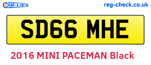 SD66MHE are the vehicle registration plates.