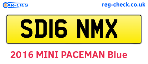 SD16NMX are the vehicle registration plates.