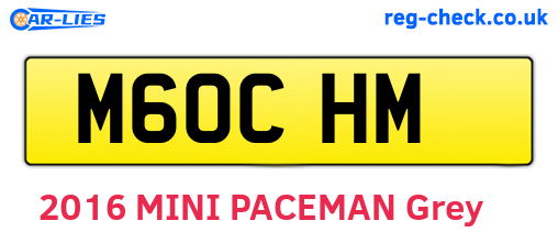 M60CHM are the vehicle registration plates.