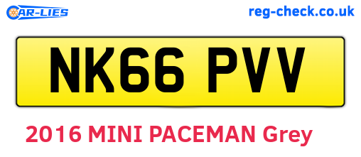 NK66PVV are the vehicle registration plates.