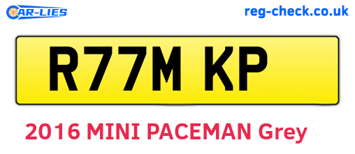 R77MKP are the vehicle registration plates.