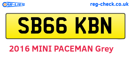 SB66KBN are the vehicle registration plates.