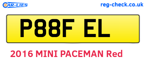 P88FEL are the vehicle registration plates.