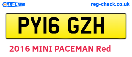 PY16GZH are the vehicle registration plates.