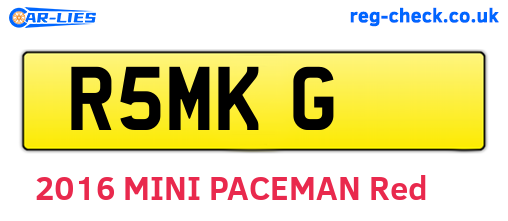 R5MKG are the vehicle registration plates.