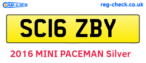 SC16ZBY are the vehicle registration plates.