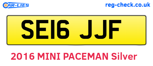 SE16JJF are the vehicle registration plates.