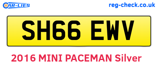 SH66EWV are the vehicle registration plates.