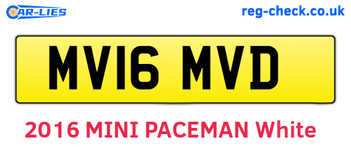 MV16MVD are the vehicle registration plates.