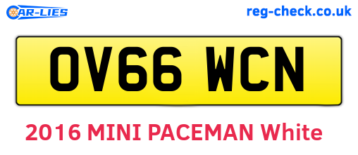 OV66WCN are the vehicle registration plates.