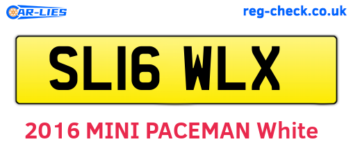 SL16WLX are the vehicle registration plates.