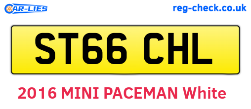 ST66CHL are the vehicle registration plates.