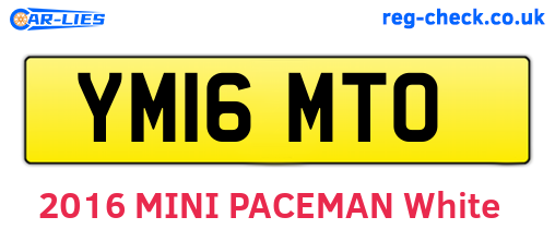 YM16MTO are the vehicle registration plates.