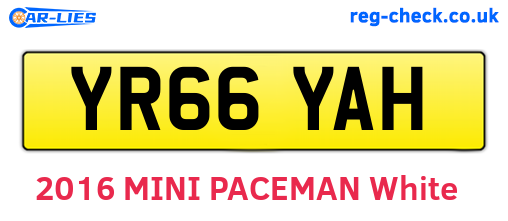 YR66YAH are the vehicle registration plates.