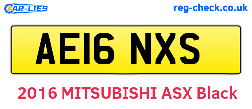 AE16NXS are the vehicle registration plates.