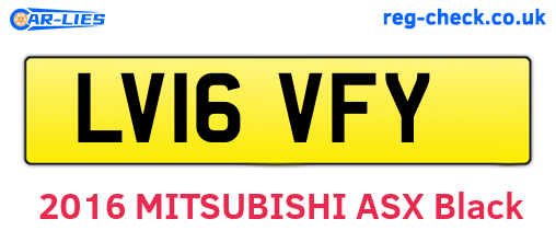 LV16VFY are the vehicle registration plates.