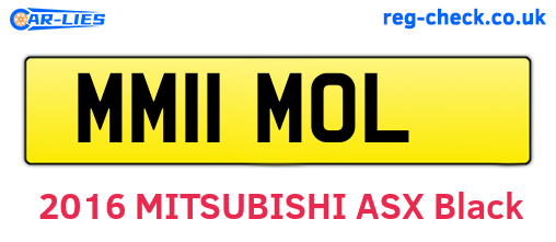 MM11MOL are the vehicle registration plates.