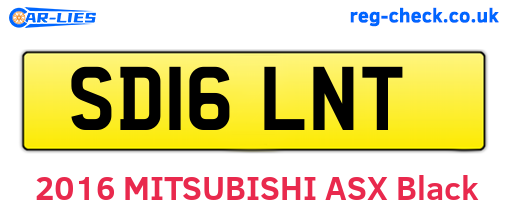 SD16LNT are the vehicle registration plates.