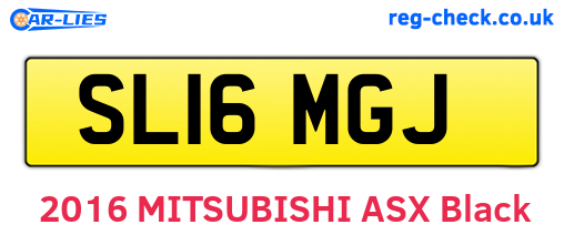 SL16MGJ are the vehicle registration plates.