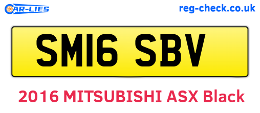 SM16SBV are the vehicle registration plates.