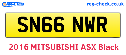 SN66NWR are the vehicle registration plates.