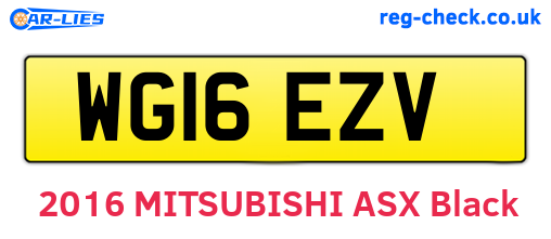 WG16EZV are the vehicle registration plates.