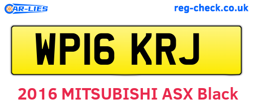 WP16KRJ are the vehicle registration plates.