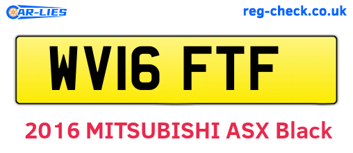 WV16FTF are the vehicle registration plates.