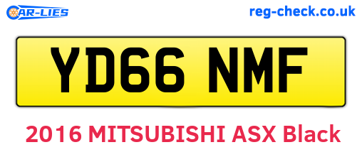 YD66NMF are the vehicle registration plates.