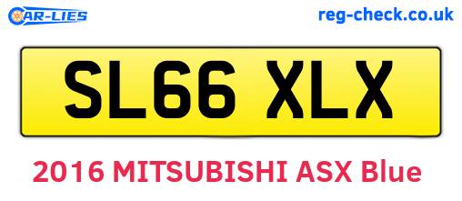 SL66XLX are the vehicle registration plates.