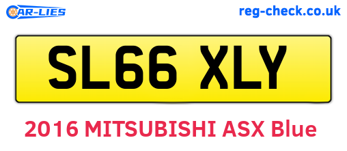 SL66XLY are the vehicle registration plates.