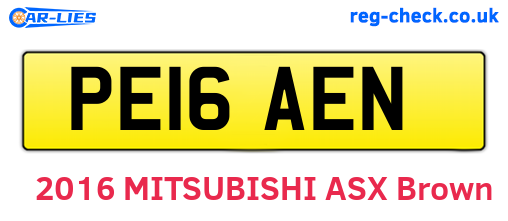 PE16AEN are the vehicle registration plates.