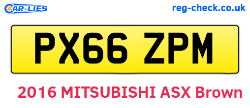PX66ZPM are the vehicle registration plates.