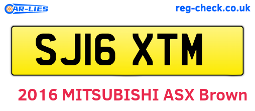 SJ16XTM are the vehicle registration plates.