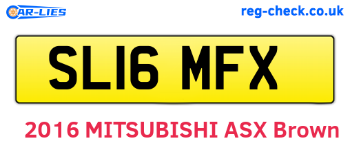 SL16MFX are the vehicle registration plates.