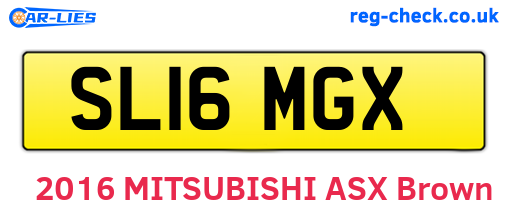 SL16MGX are the vehicle registration plates.