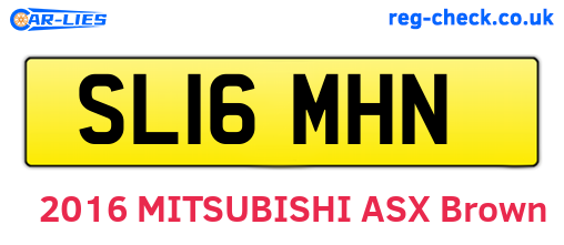 SL16MHN are the vehicle registration plates.