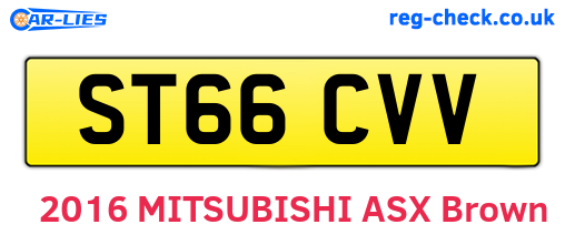 ST66CVV are the vehicle registration plates.