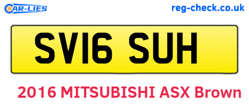 SV16SUH are the vehicle registration plates.