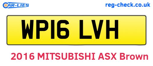 WP16LVH are the vehicle registration plates.