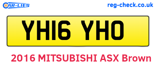 YH16YHO are the vehicle registration plates.